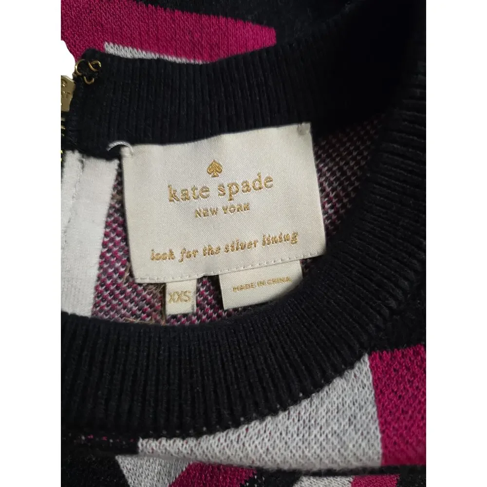 Kate Spade Window Pane Check Sweater Dress